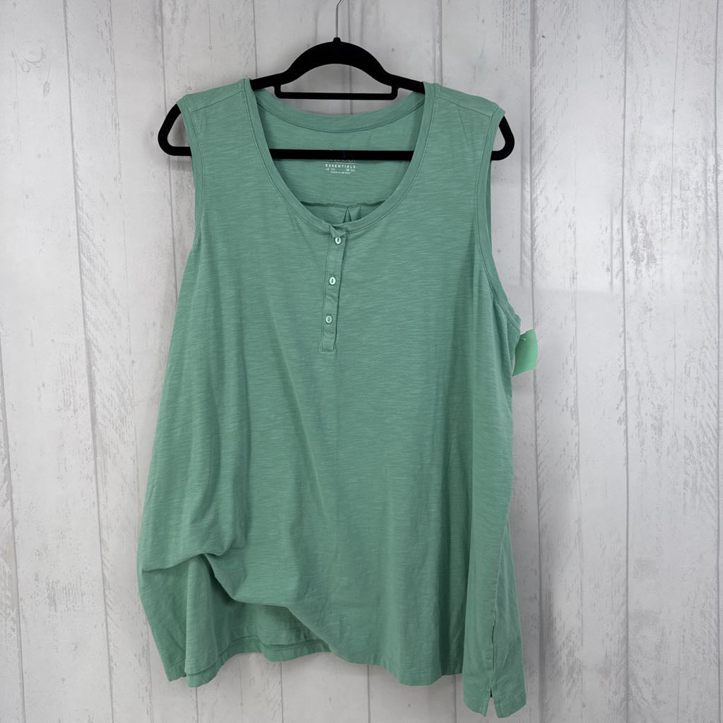 3XL button front tank