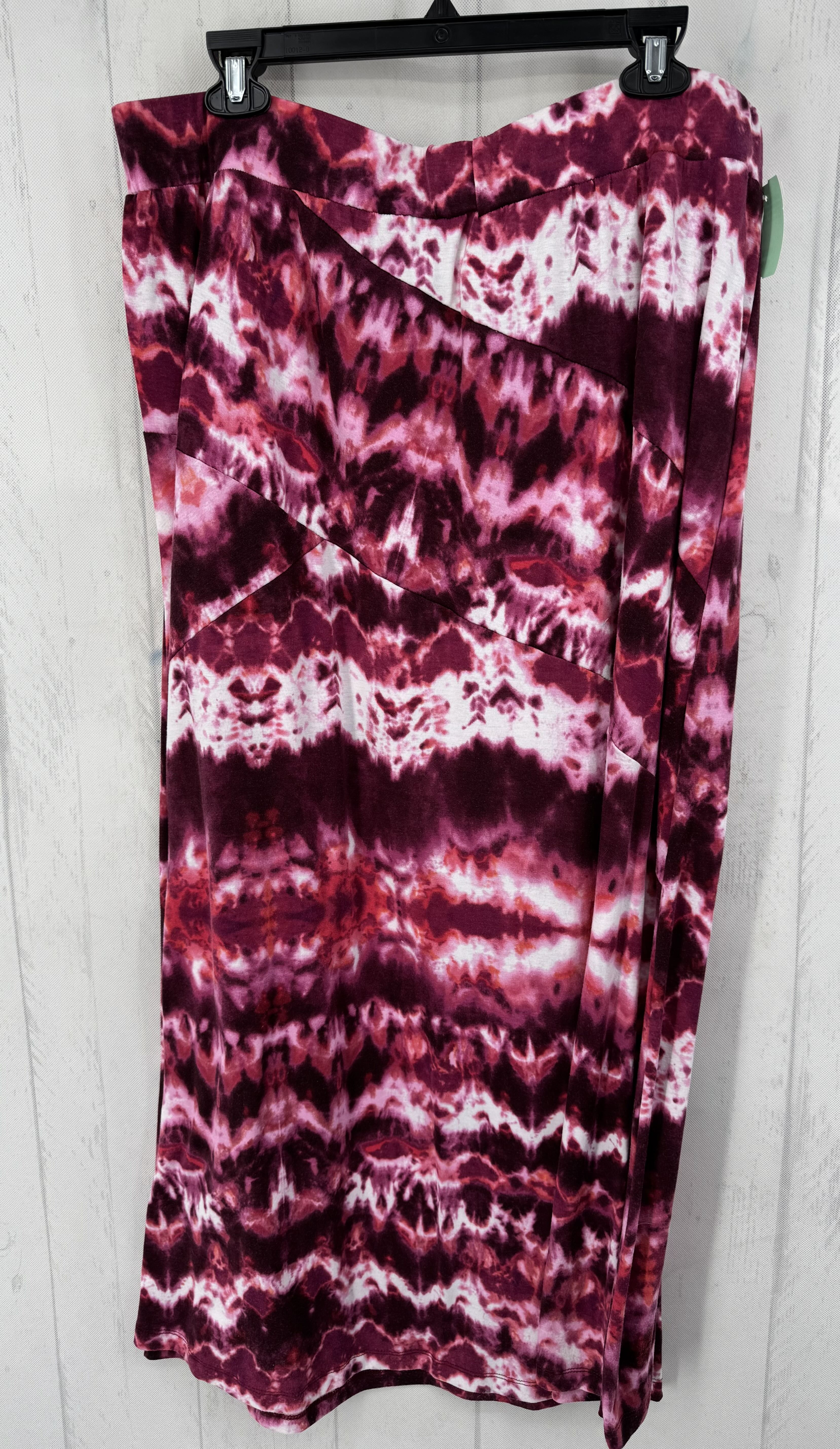 2X tie-dye pull-on skirt