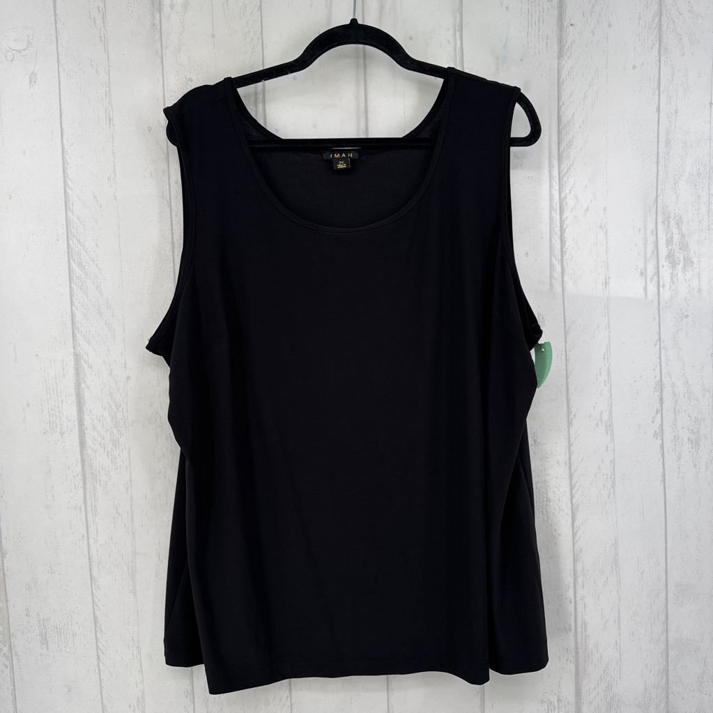 3X round neck basic tank