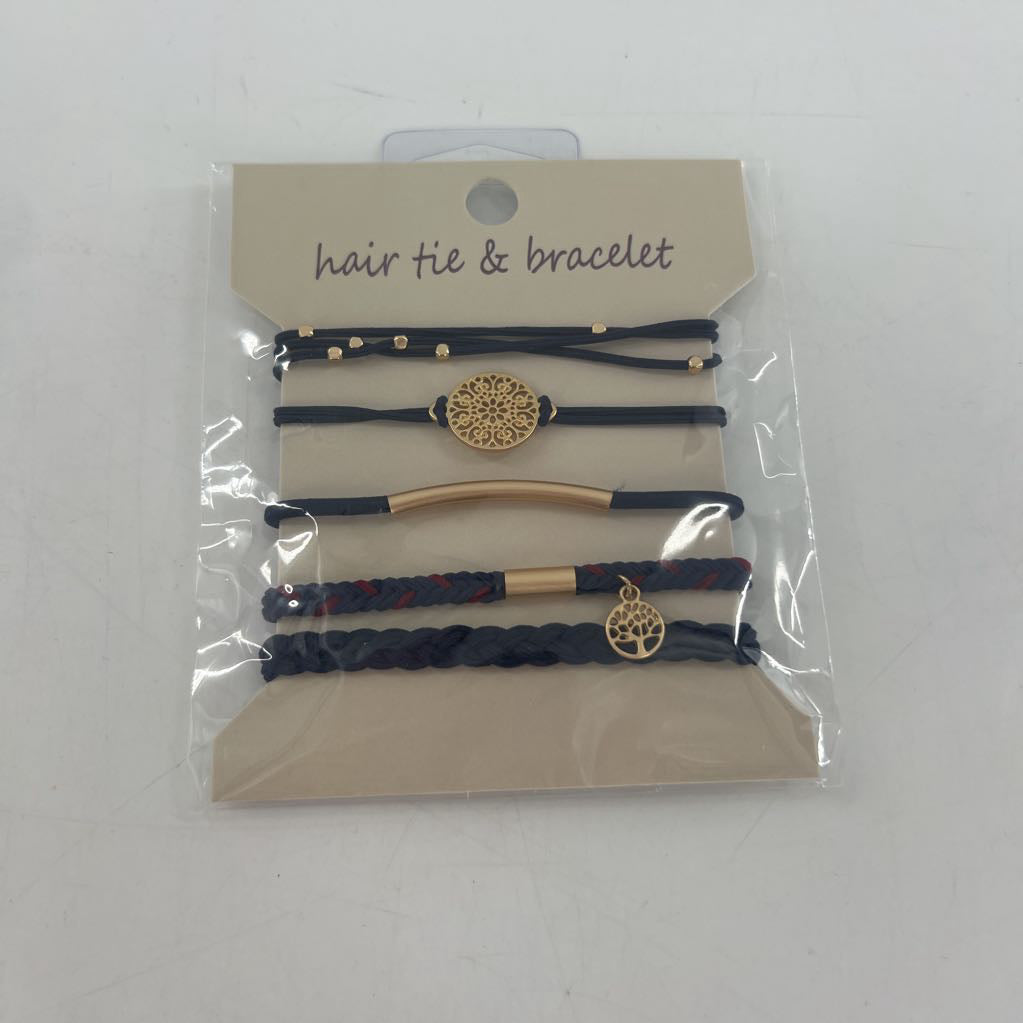 hair tie & bracelet-navy