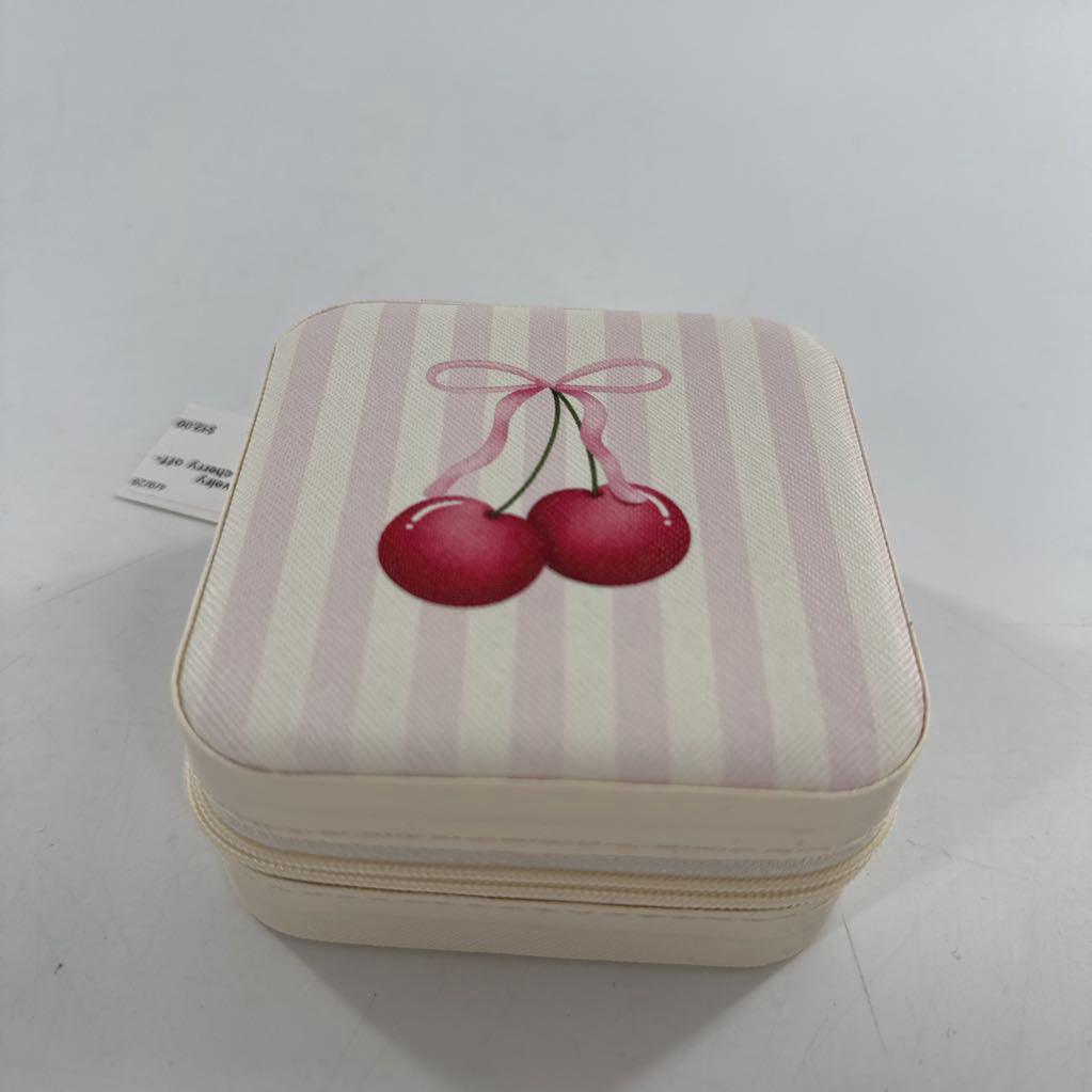 travel jewelry organizer-cherry off-wht