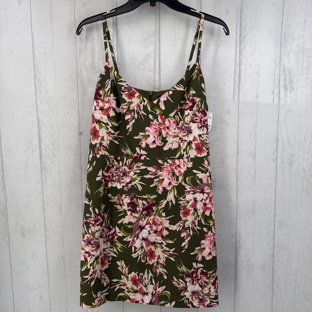 18 flo print v-neck slvls dress