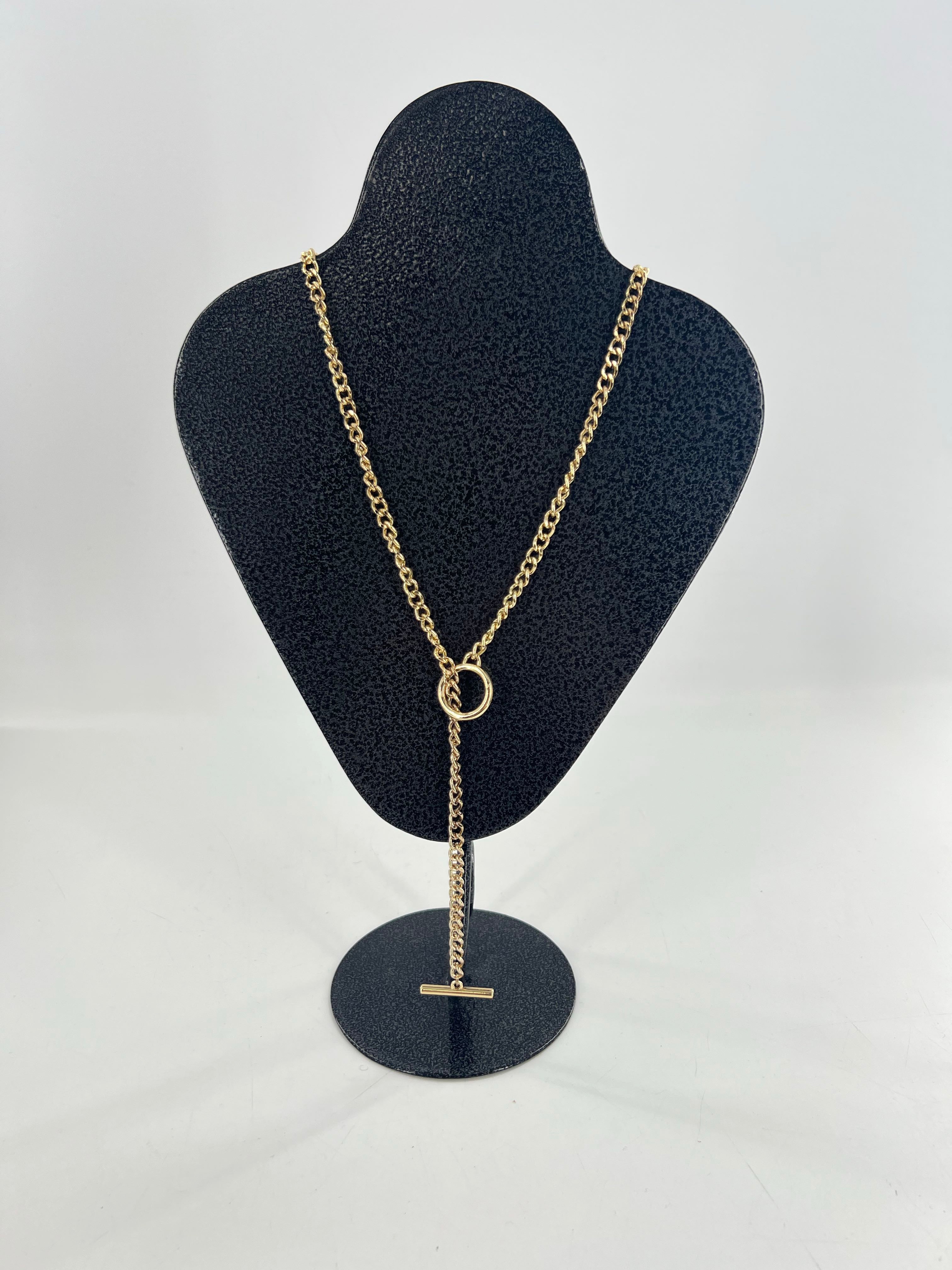 15" gold tone chainlink necklace