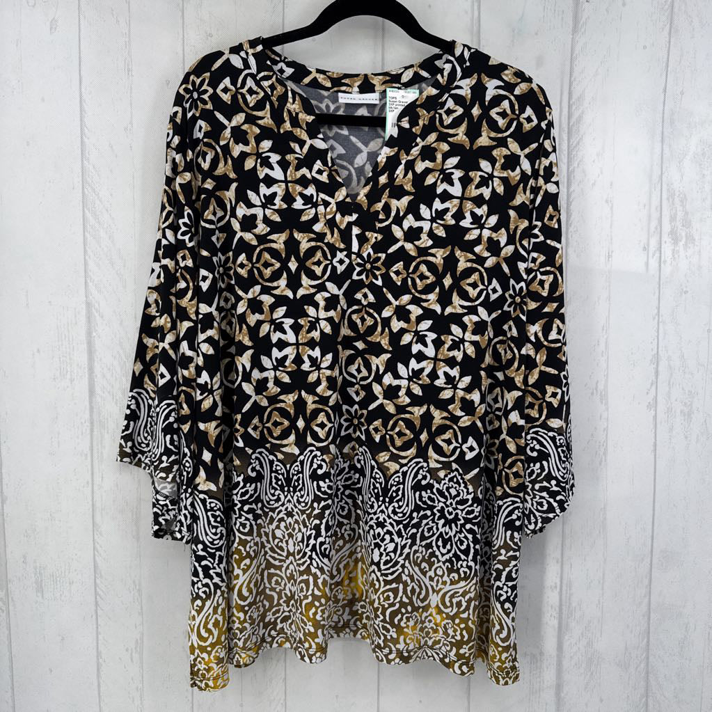 3XP printed split neck 3/4 slv top