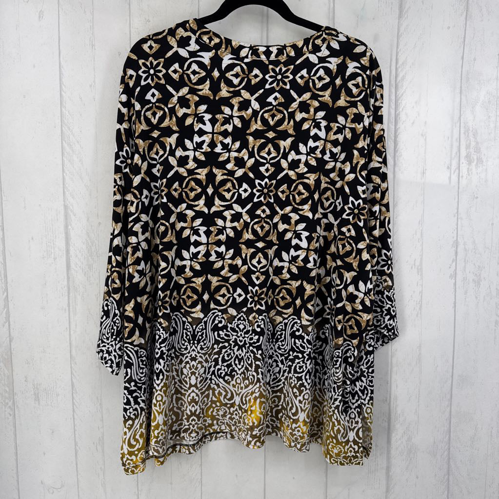 3XP printed split neck 3/4 slv top