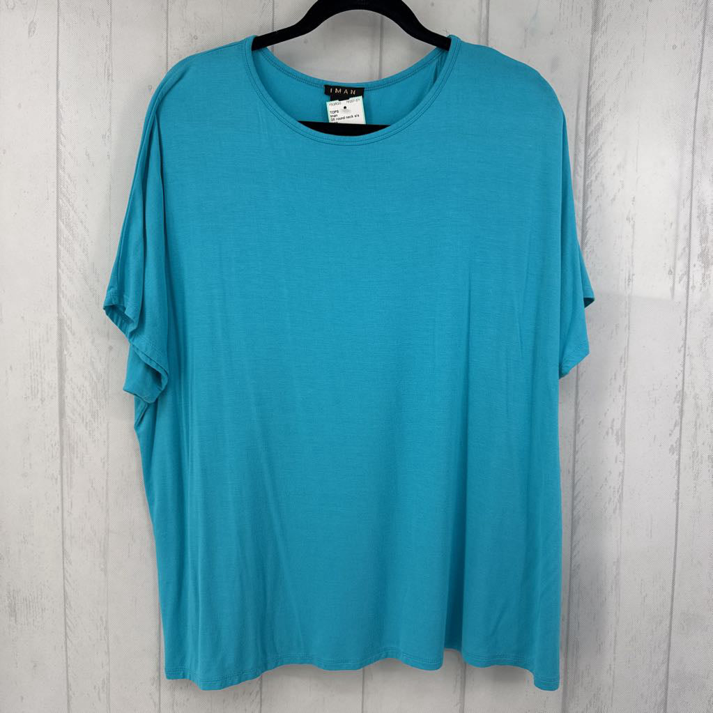3X round neck s/s tee