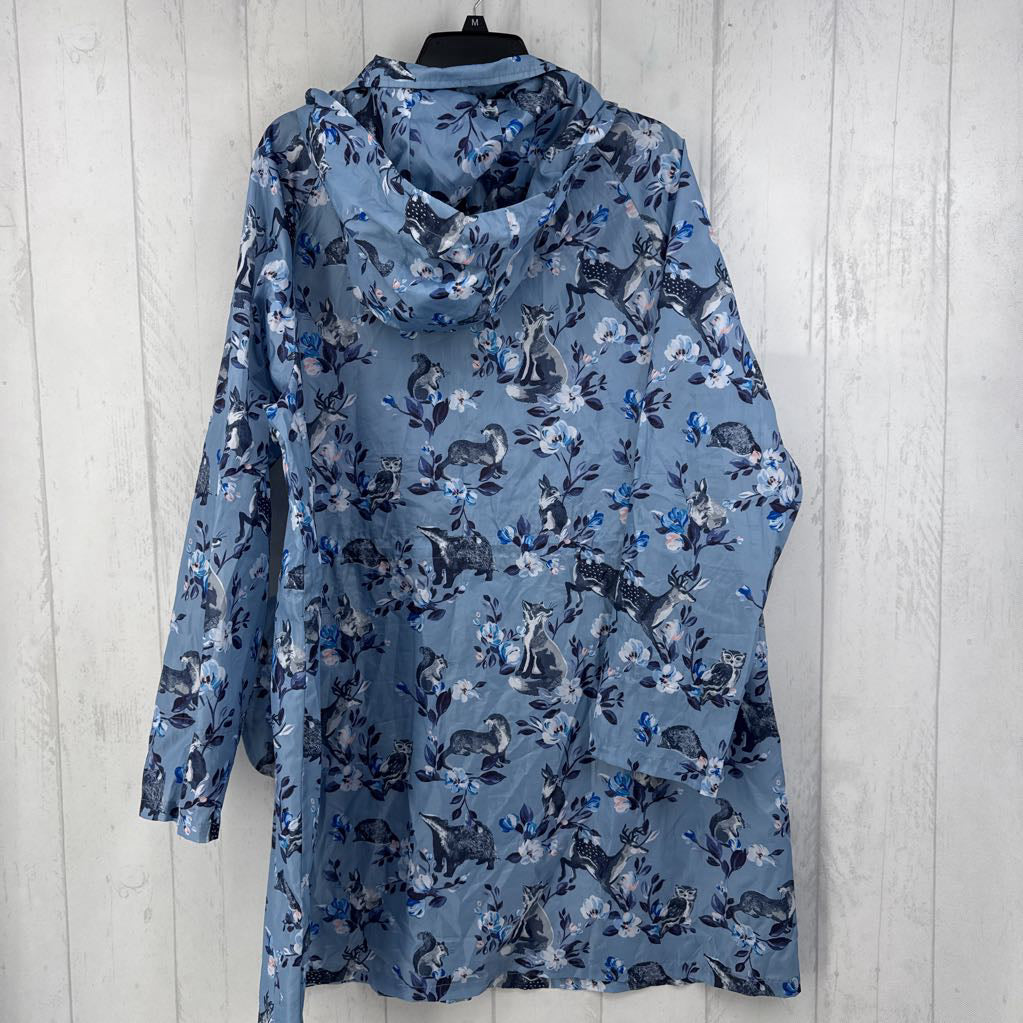 XL floral & animal print raincoat