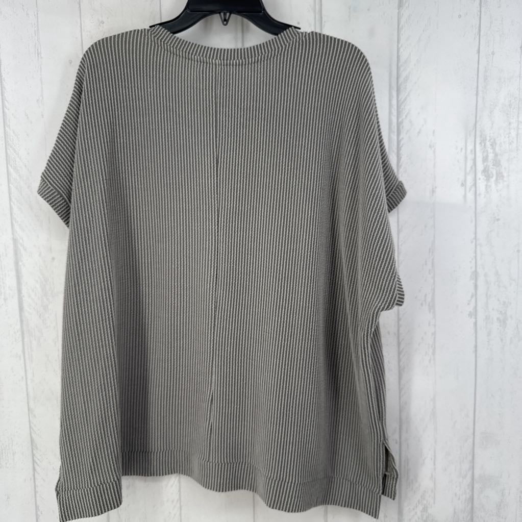 L ribbed s/s top