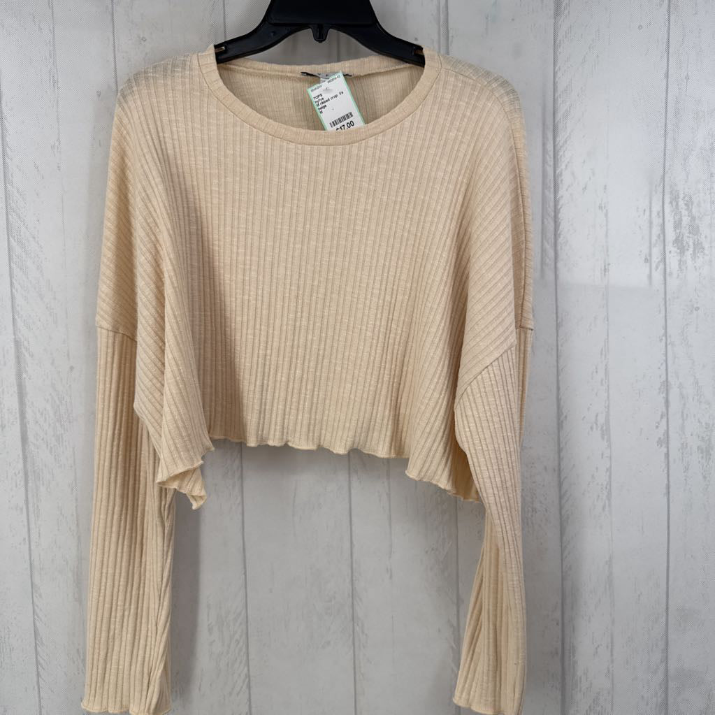 M ribbed crop l/s top