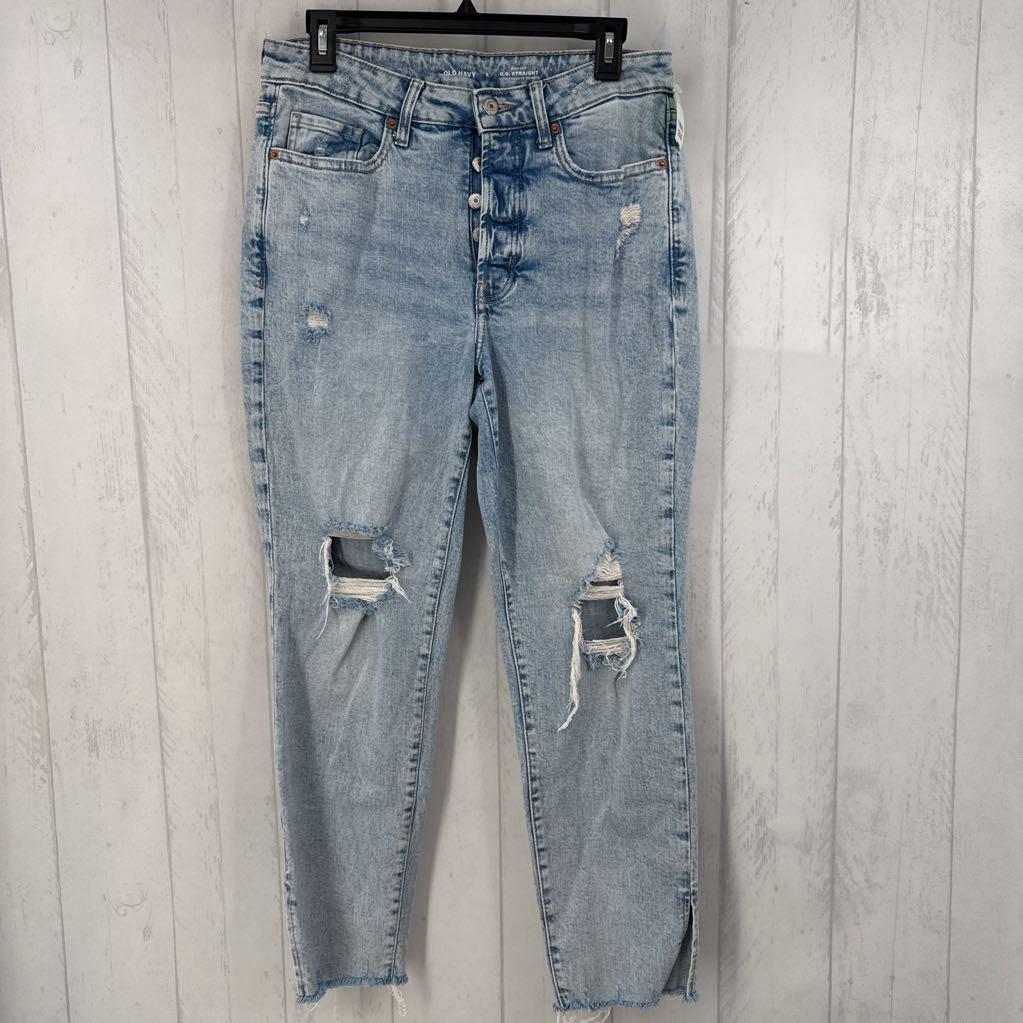 8 hi-rise straight leg jean