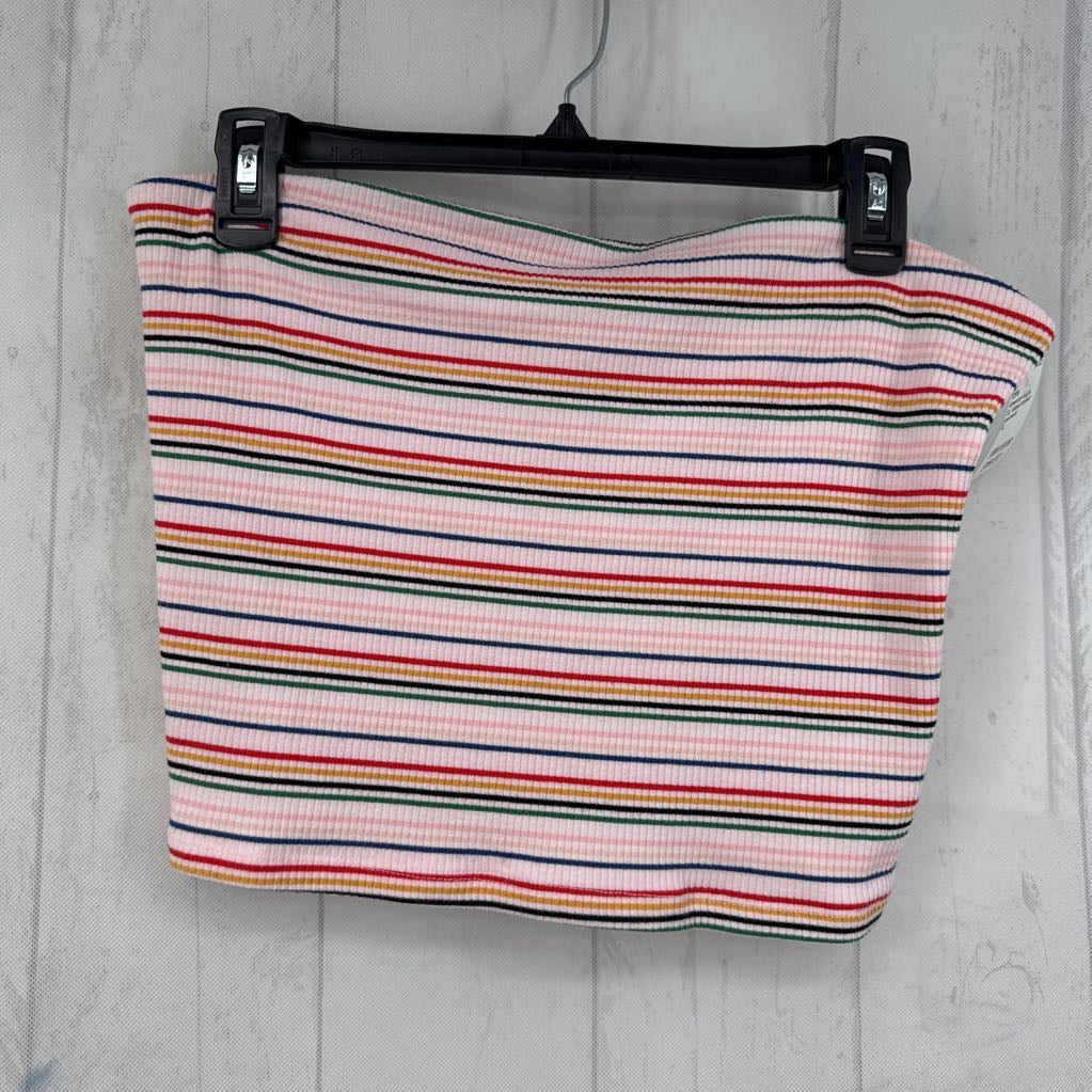 XL ribbed striped bandeau top
