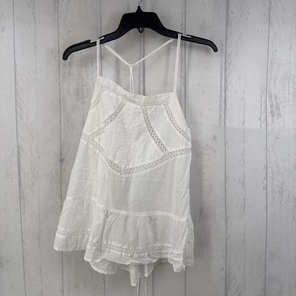 XL embroidered tiered tank