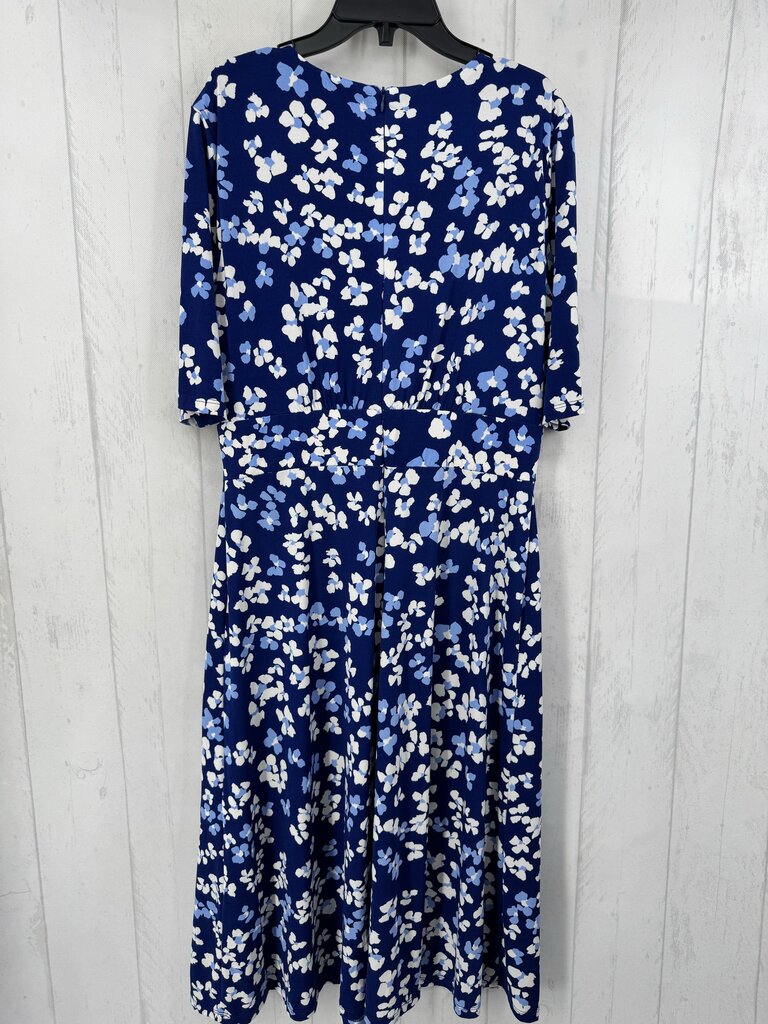 XL flo print s/s dress