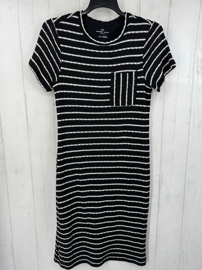 L crochet striped s/s dress
