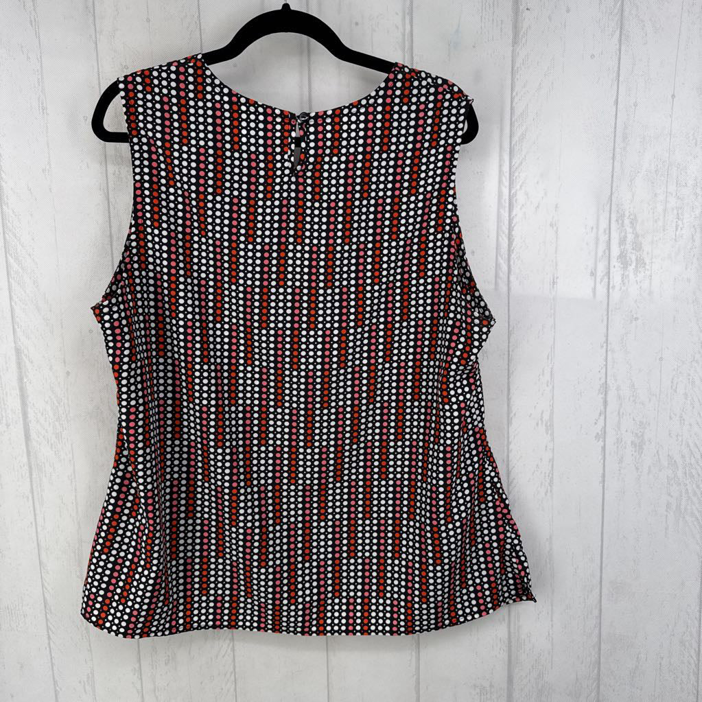 1X circles print scoop neck tank