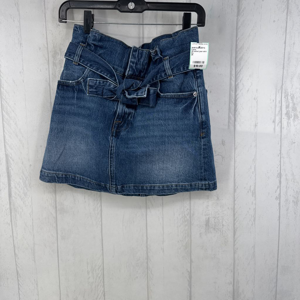 26 belted jean skirt