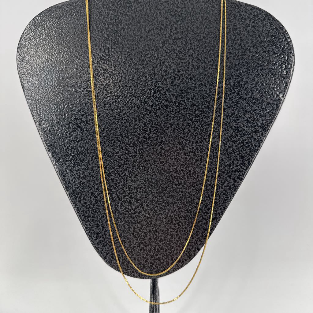 12" gold tone double strand necklace