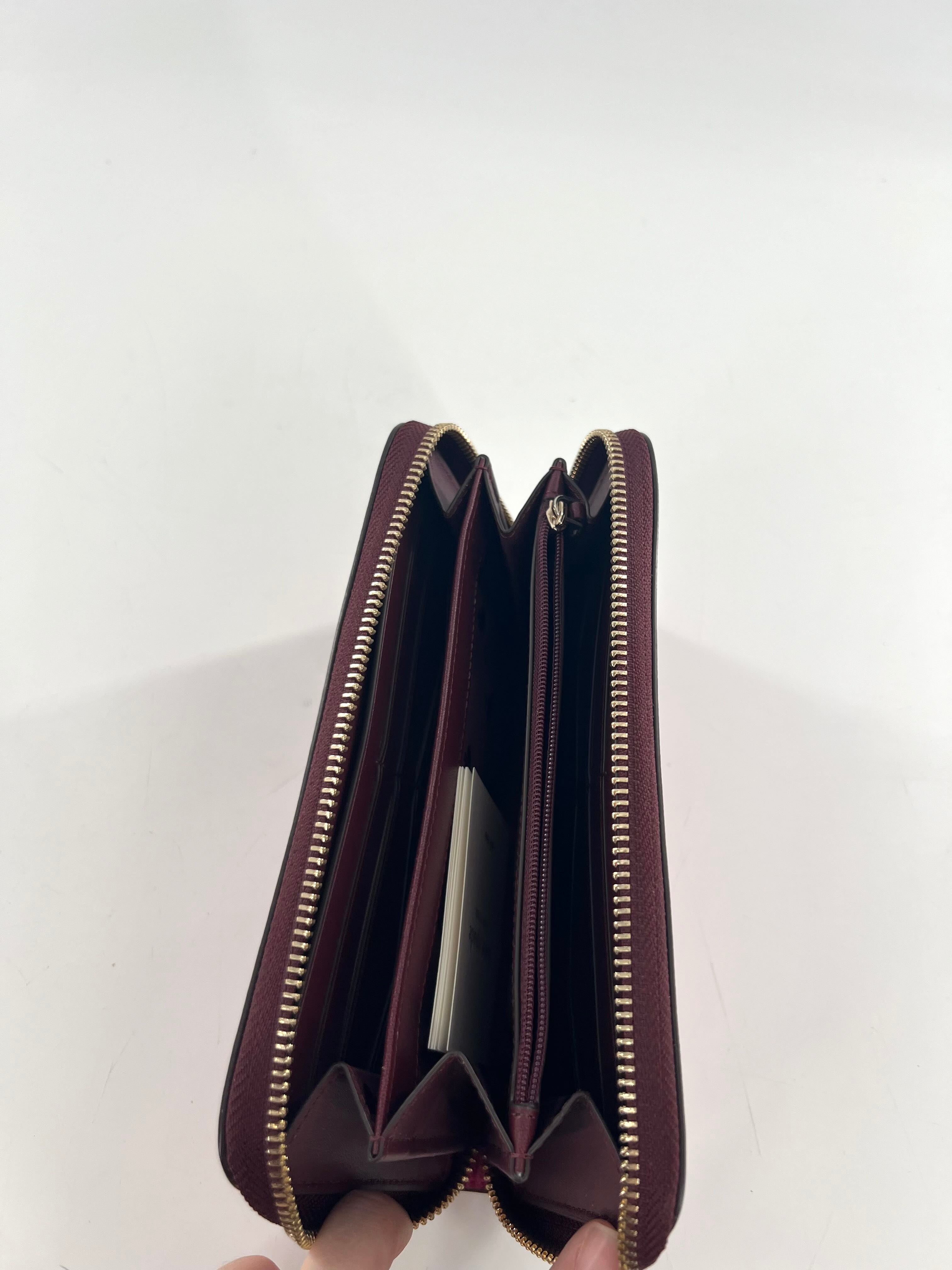 colorblock zip around wallet