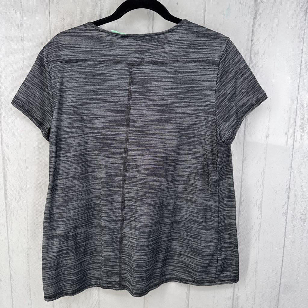 L marled v-neck s/s top