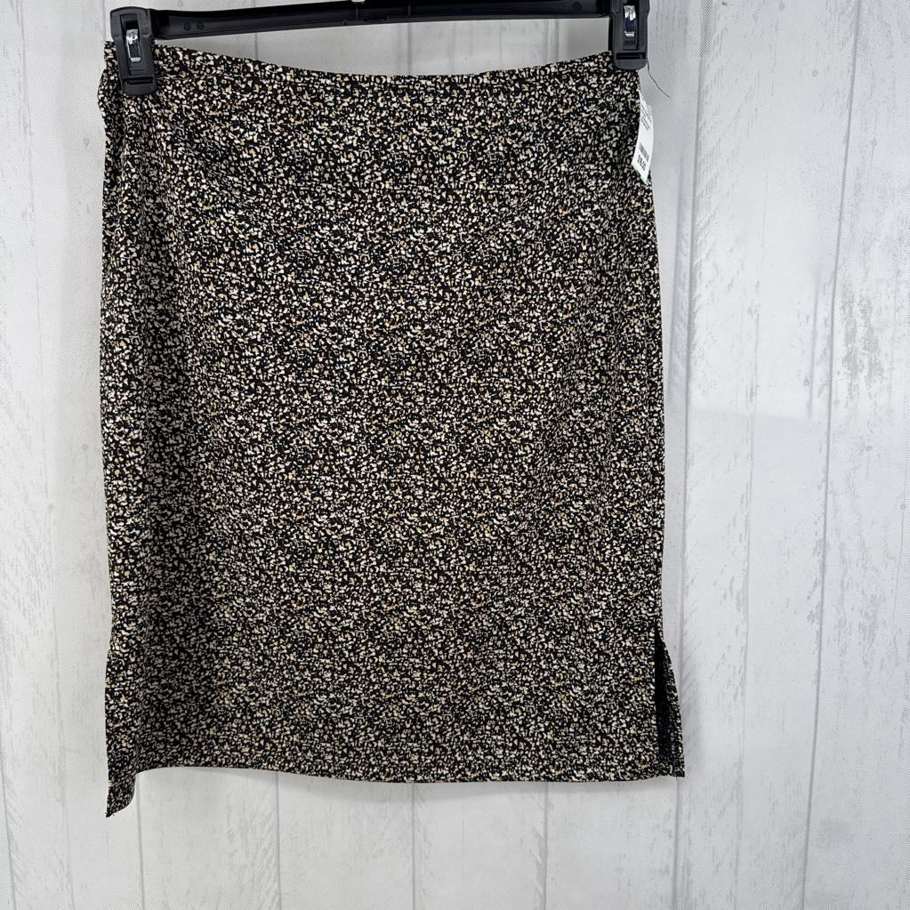 L printed knee length skirt
