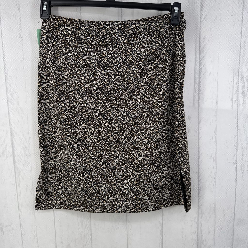 L printed knee length skirt