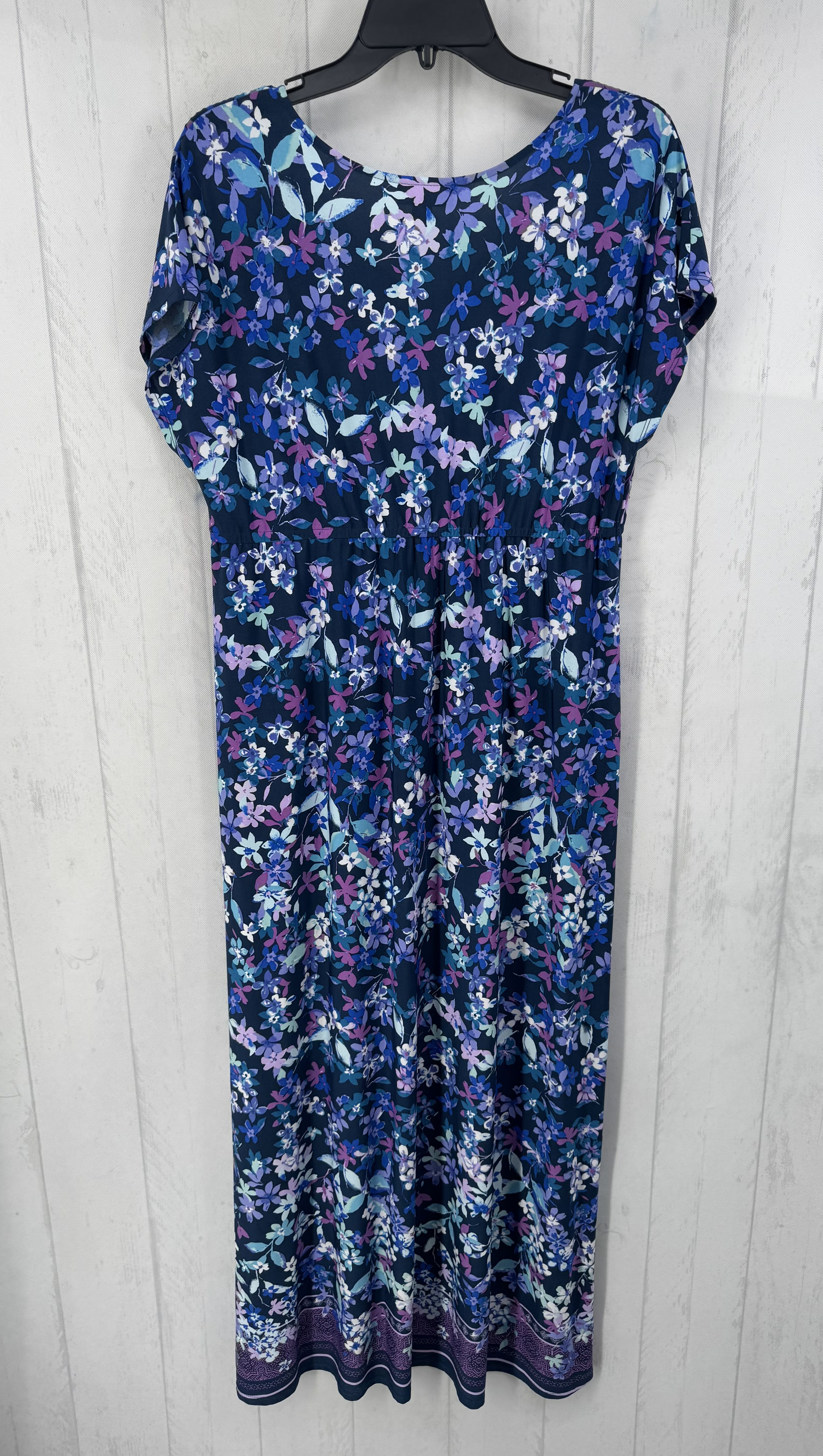 XLp flo print tassel tie s/s dress