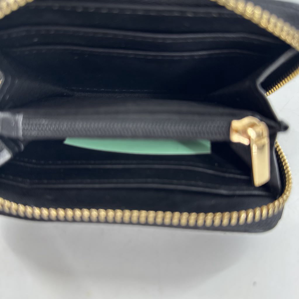 pebbled leather zip-around wallet