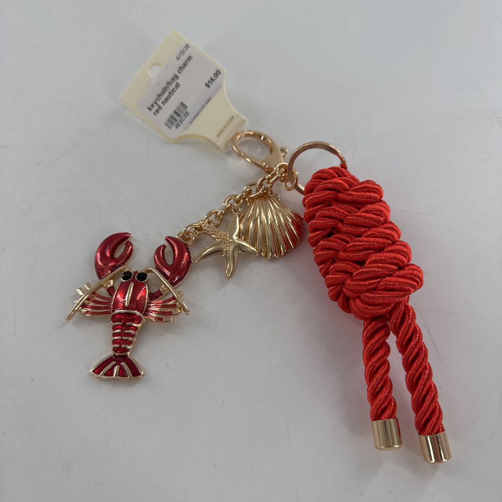 keychain/bag charm red nautical