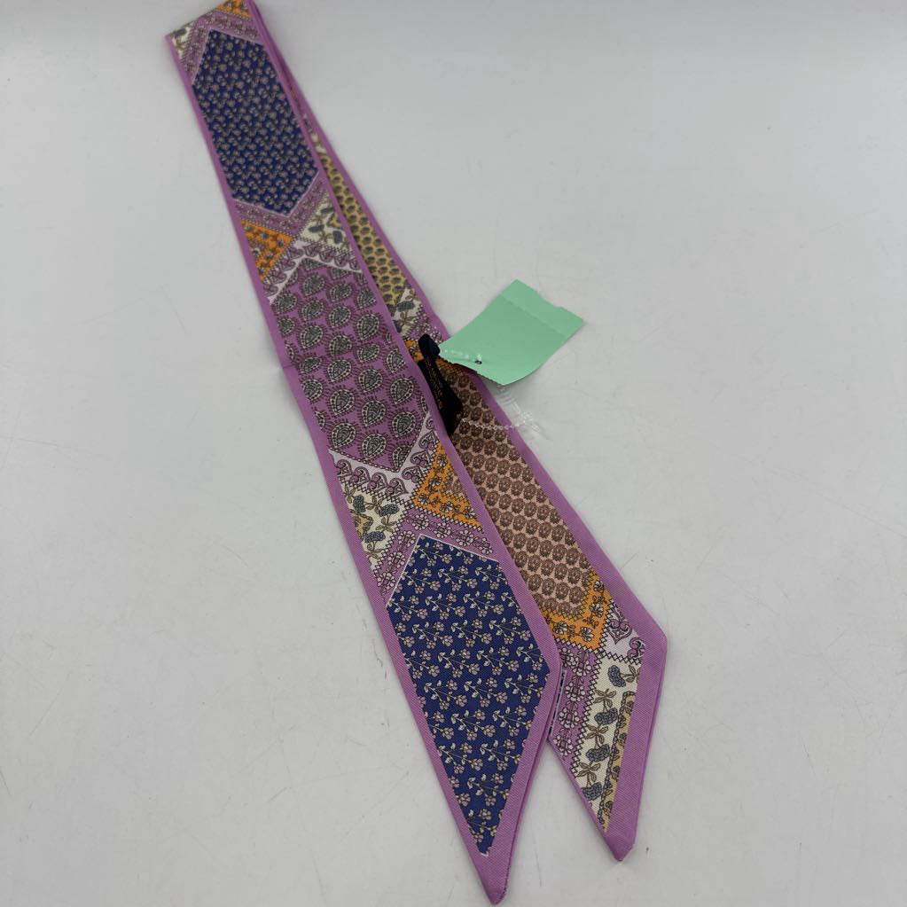 twilly scarf-purple paisley/floral