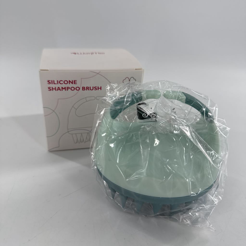 silicone shampoo brush-teal