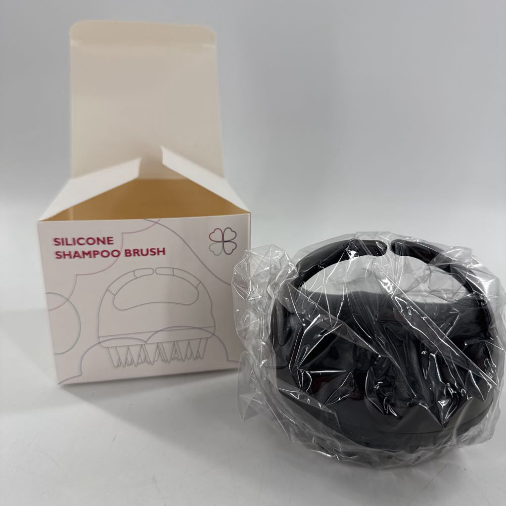 silicone shampoo brush-black