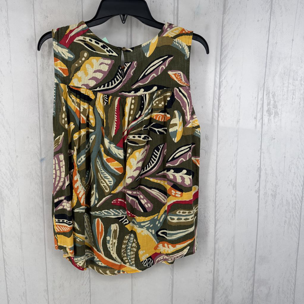 M leaf print tank