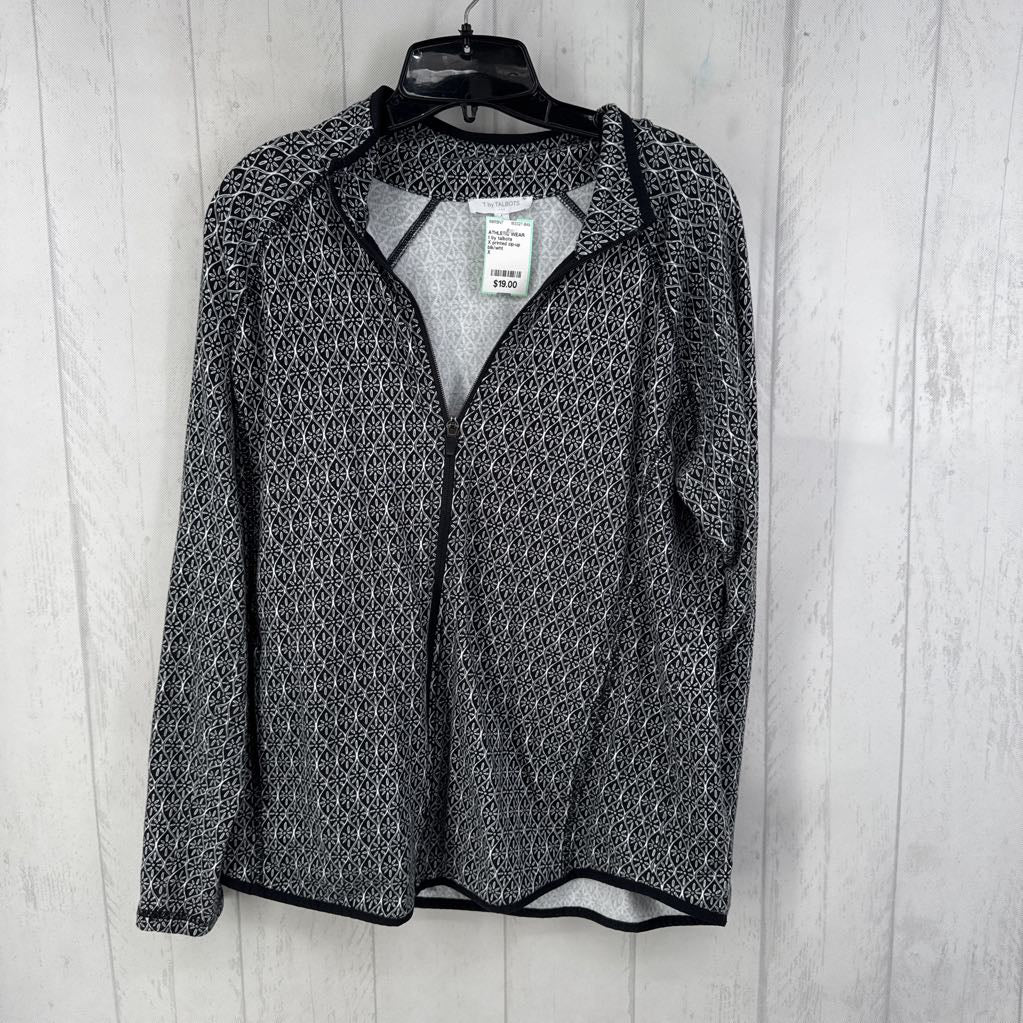 X printed zip-up jacket