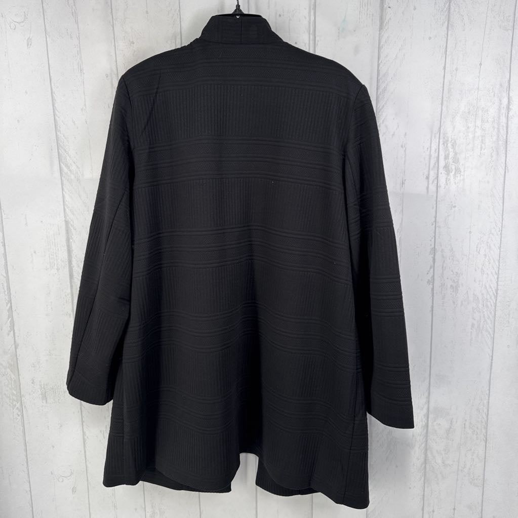 XL textured open front jacket