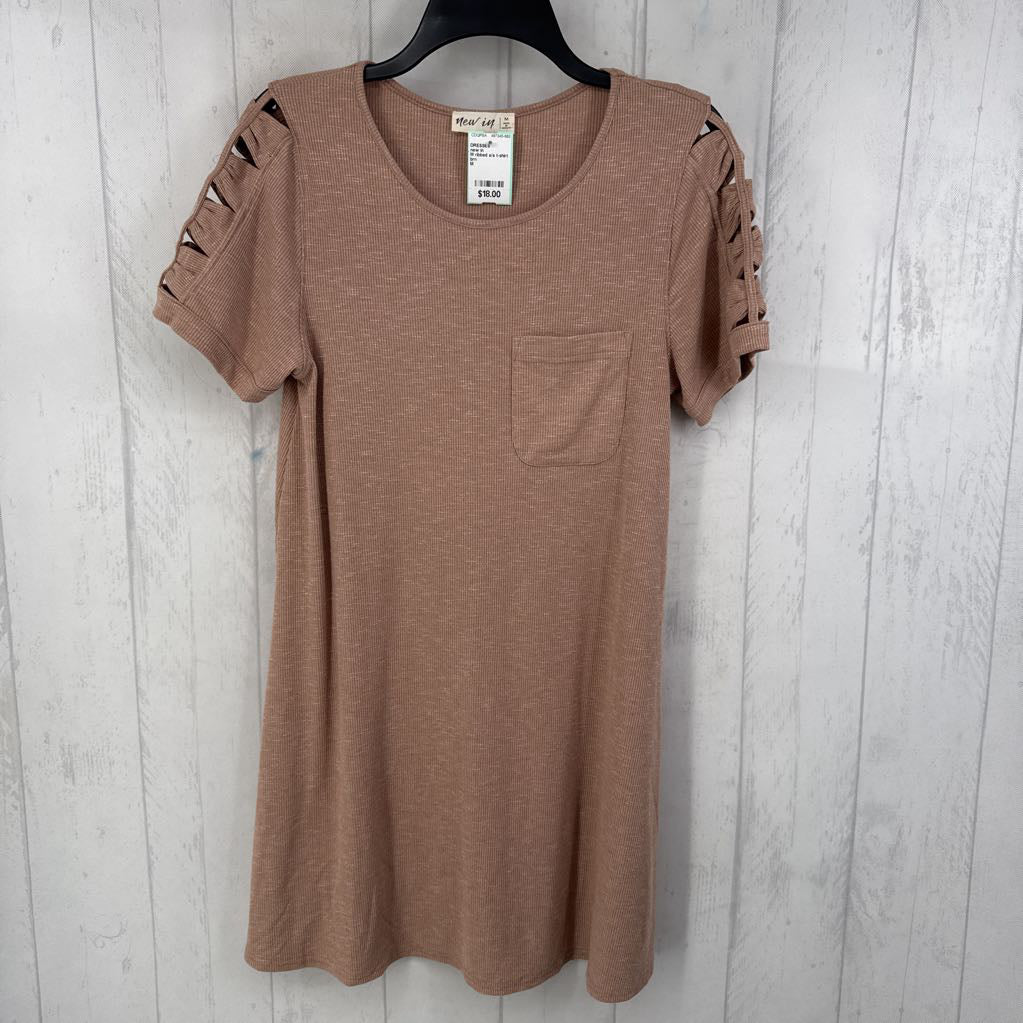 M ribbed s/s t-shirt dress