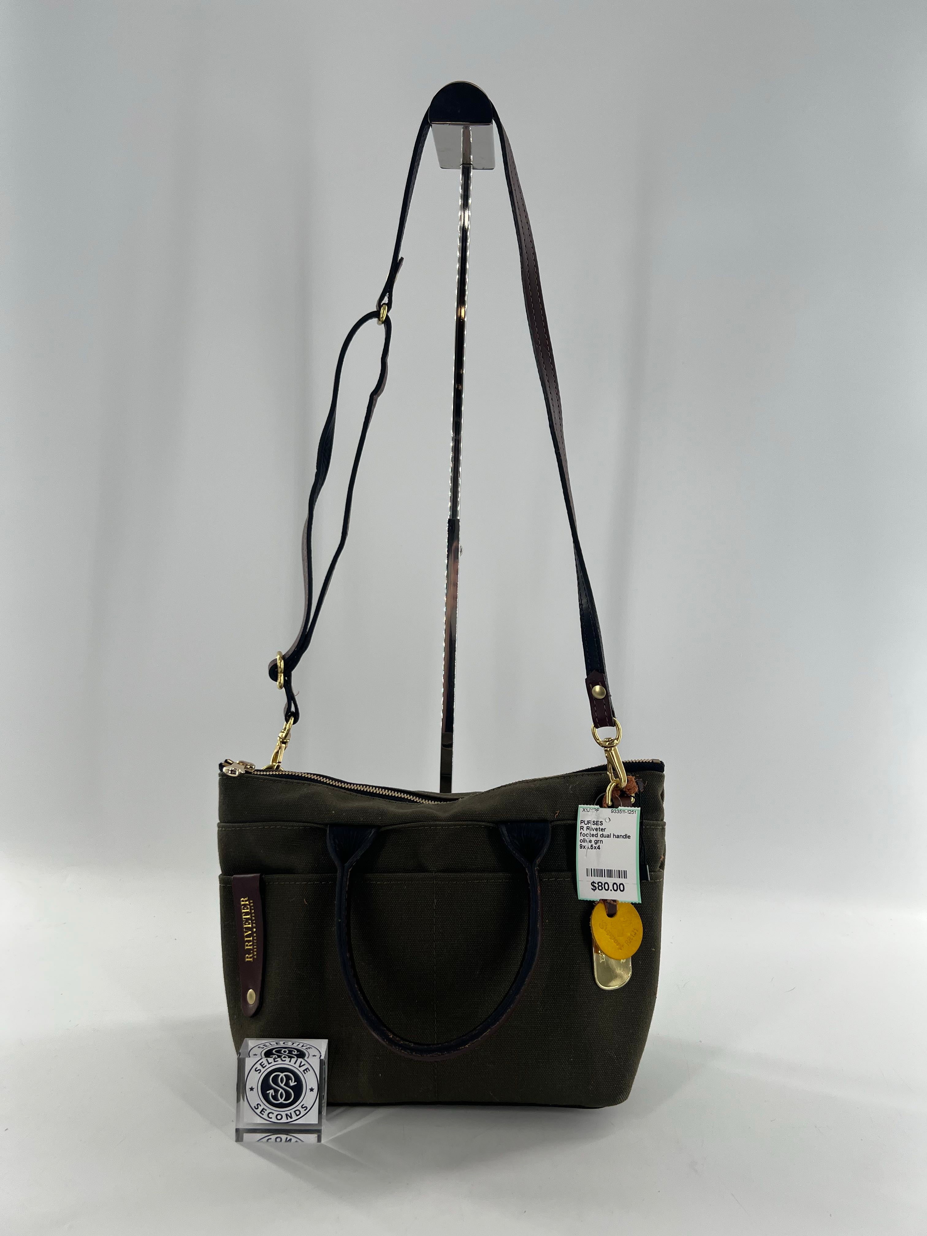footed dual handle tote