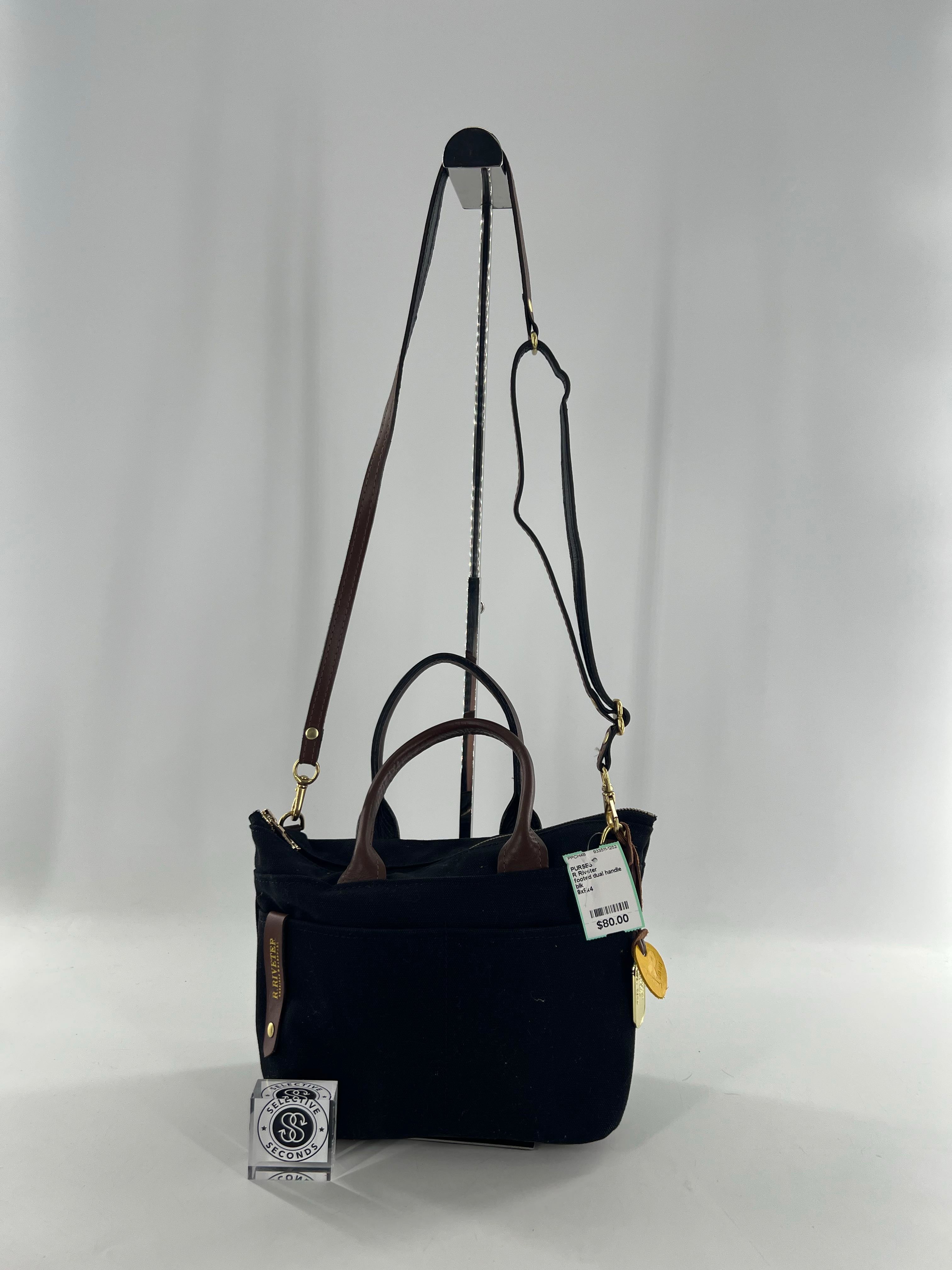 footed dual handle tote