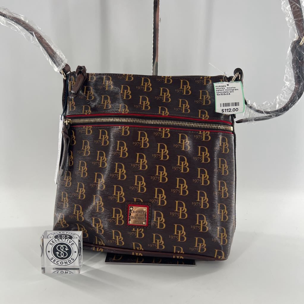 patent monogram crossbody