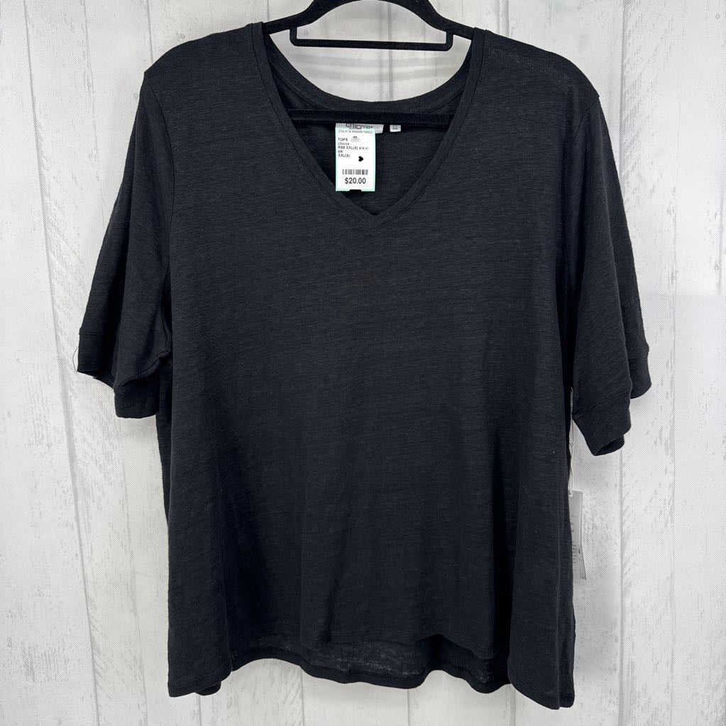 R69 XXL(4) s/s v-neck top