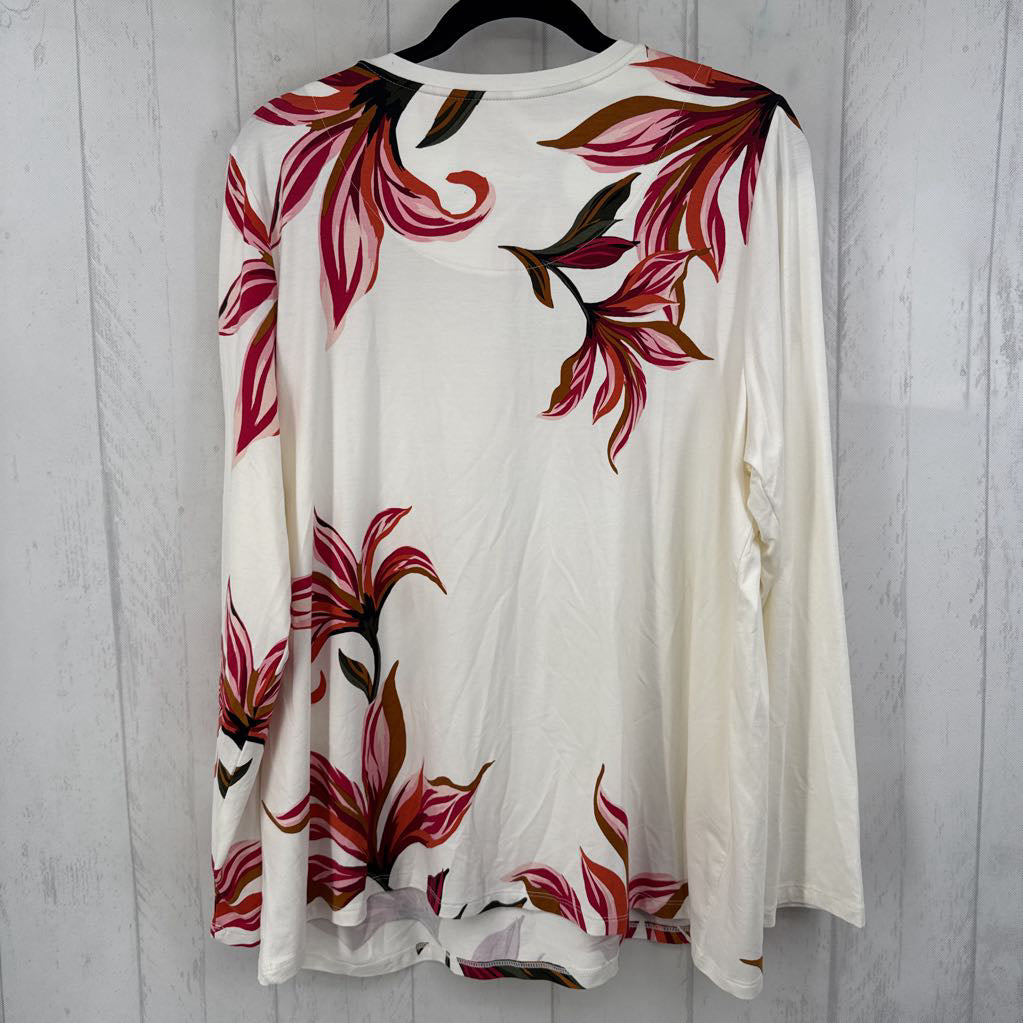 XXL(4) l/s flowre print top