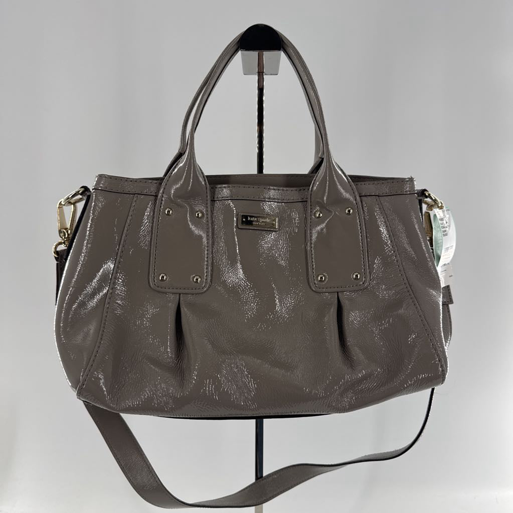 R345 patent leather satchel