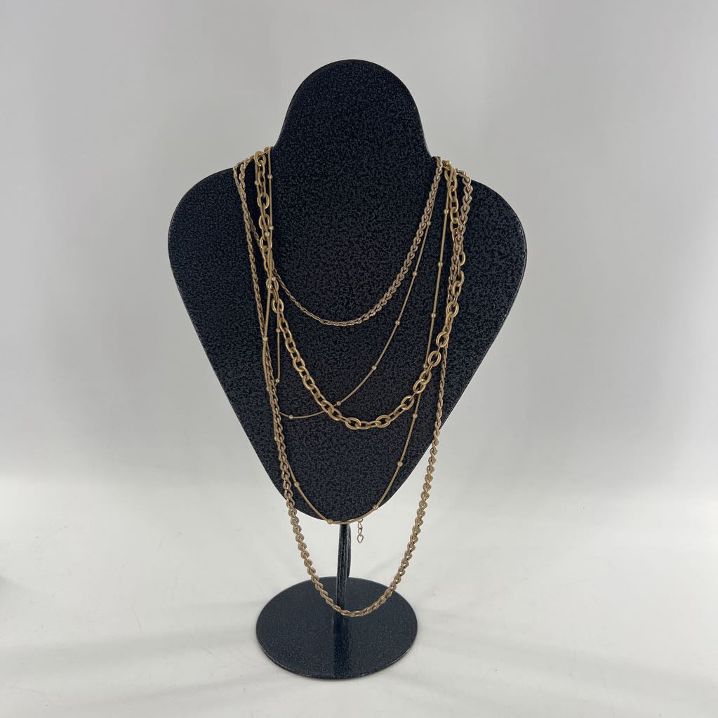 20" gold tone multi-strand necklace