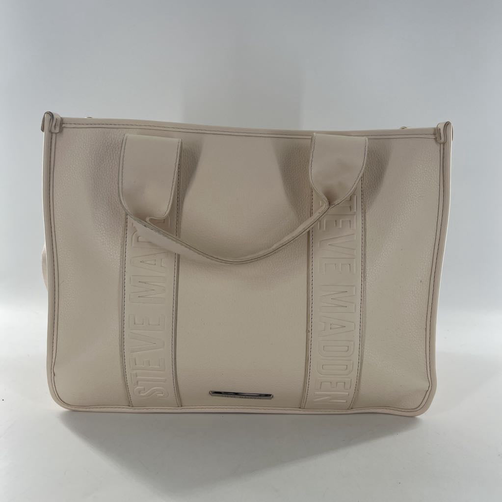 vegan leather logo tote bag