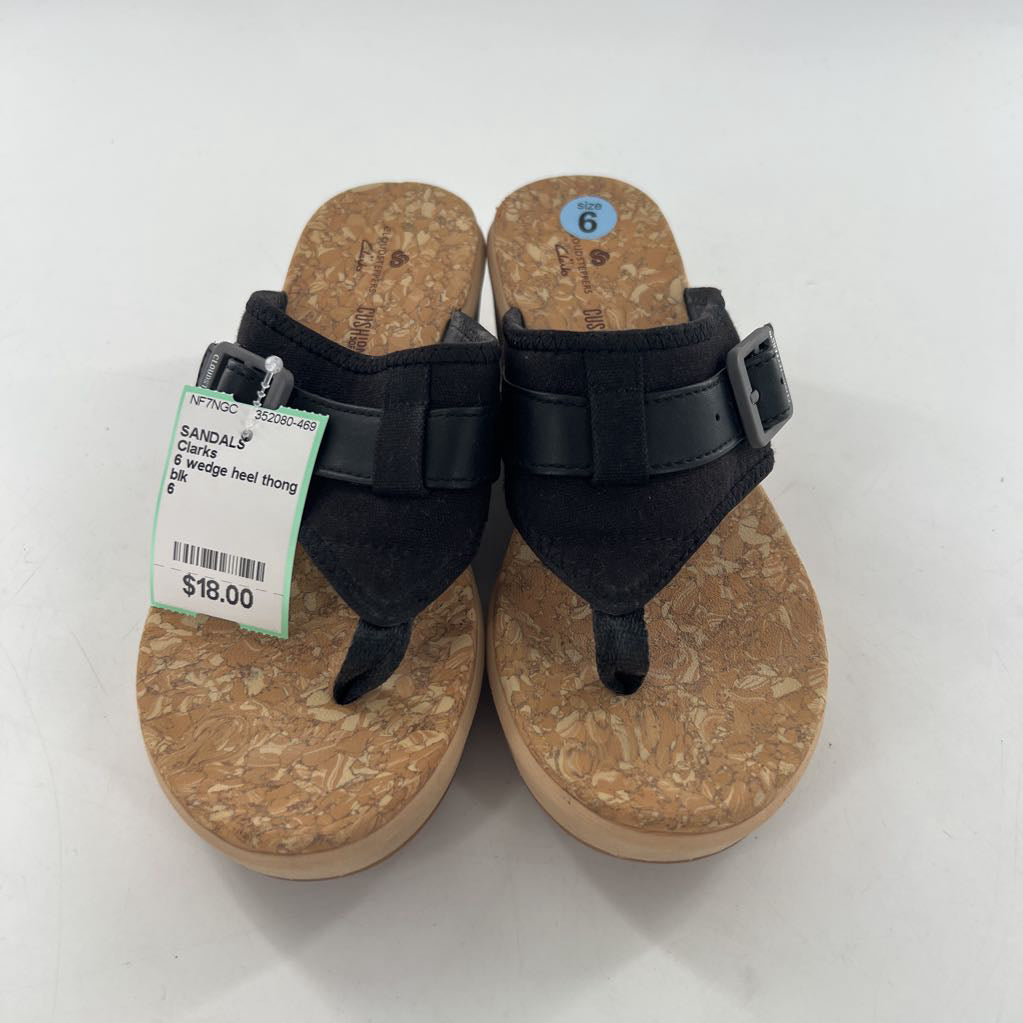 6 wedge heel thong sandal