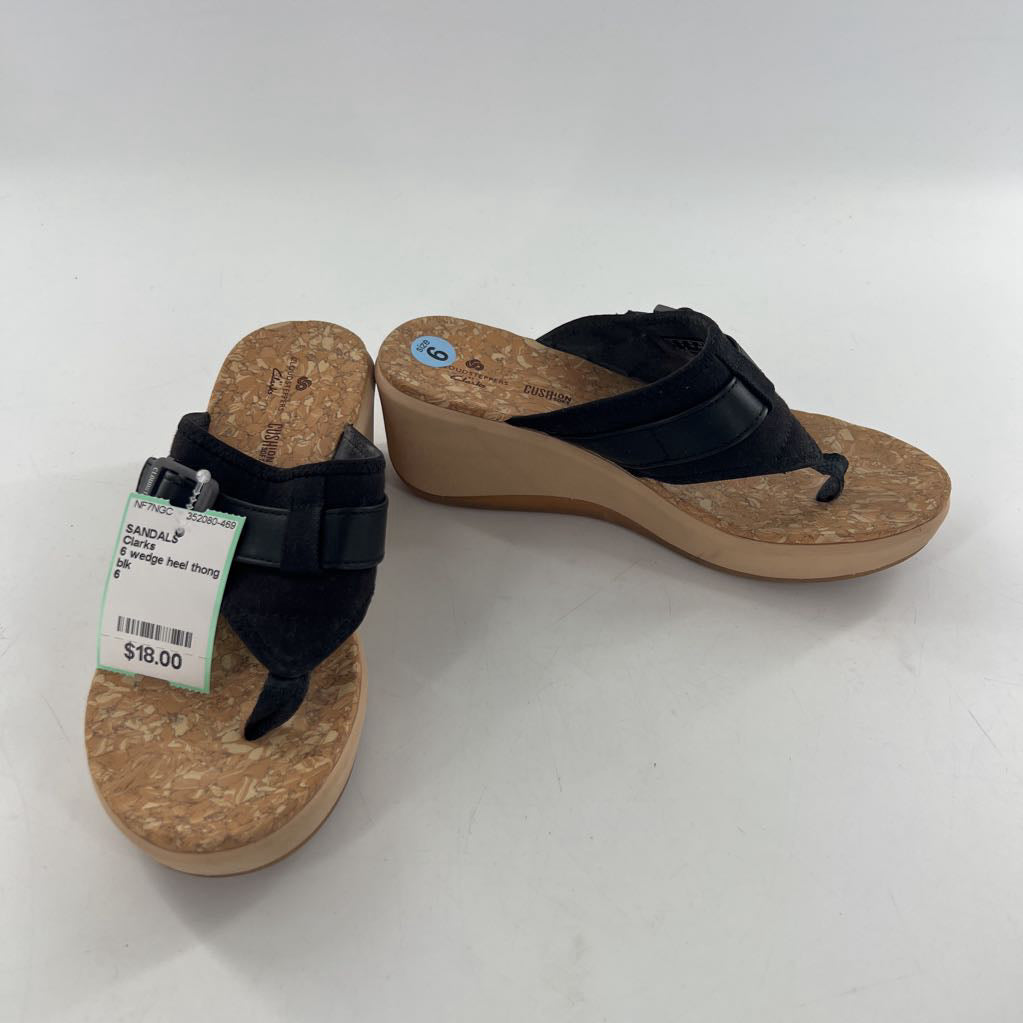 6 wedge heel thong sandal