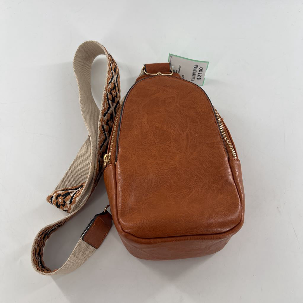 vegan leather slingbag