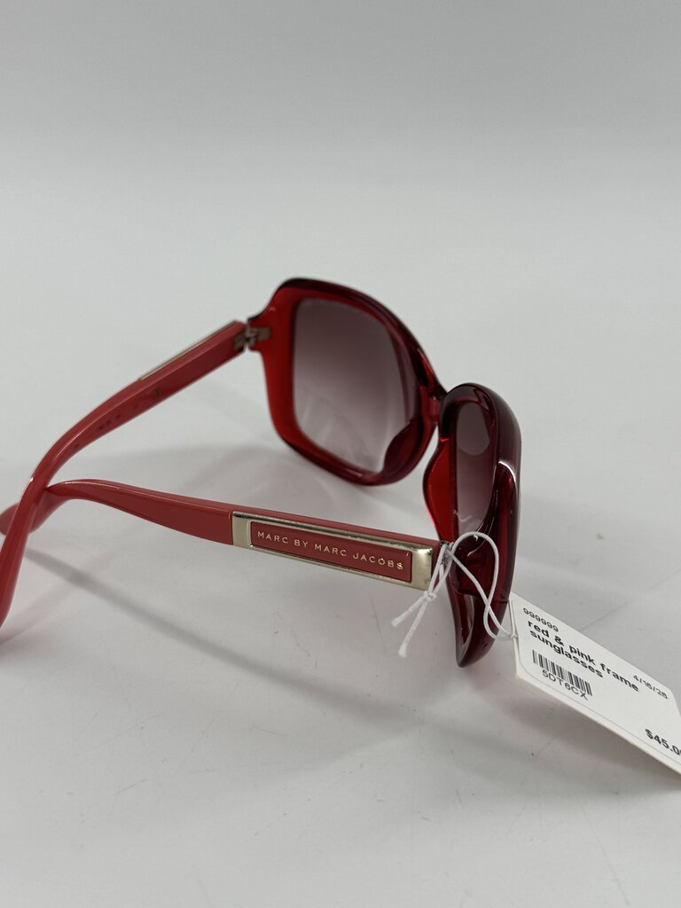 red & pink frame sunglasses