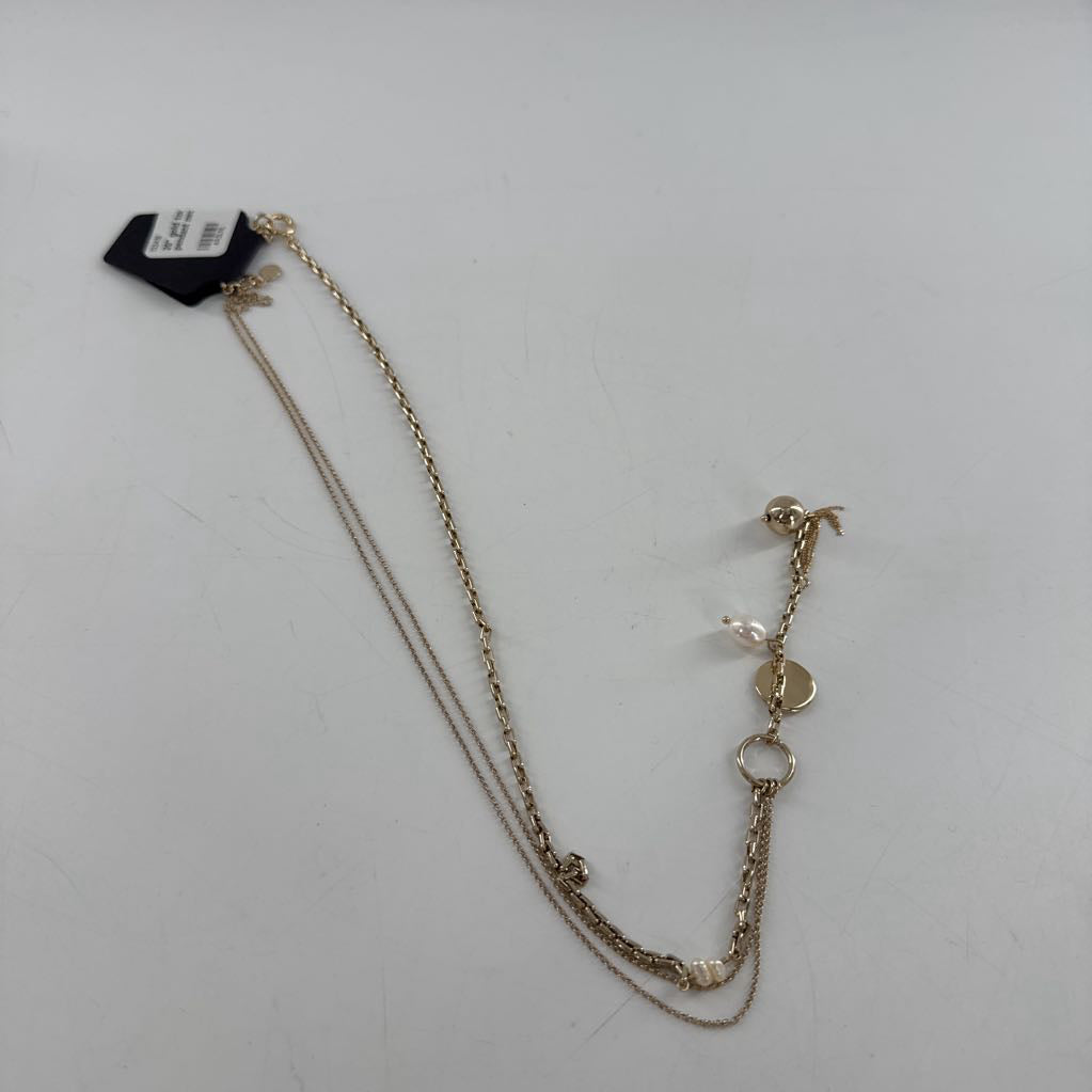 20" gold tone charm pendant necklace