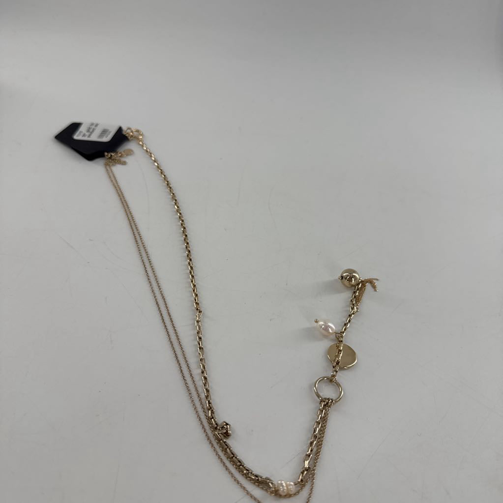 20" gold tone charm pendant necklace