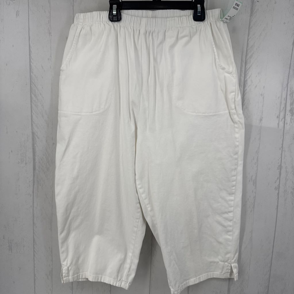 1X pull-on twill capris